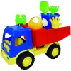 Adriatic LKW Kipper 55cm Mit Eimergarnitur 6-tlg Gießkanne Schaufel Rechen Sandform Sandspielzeug