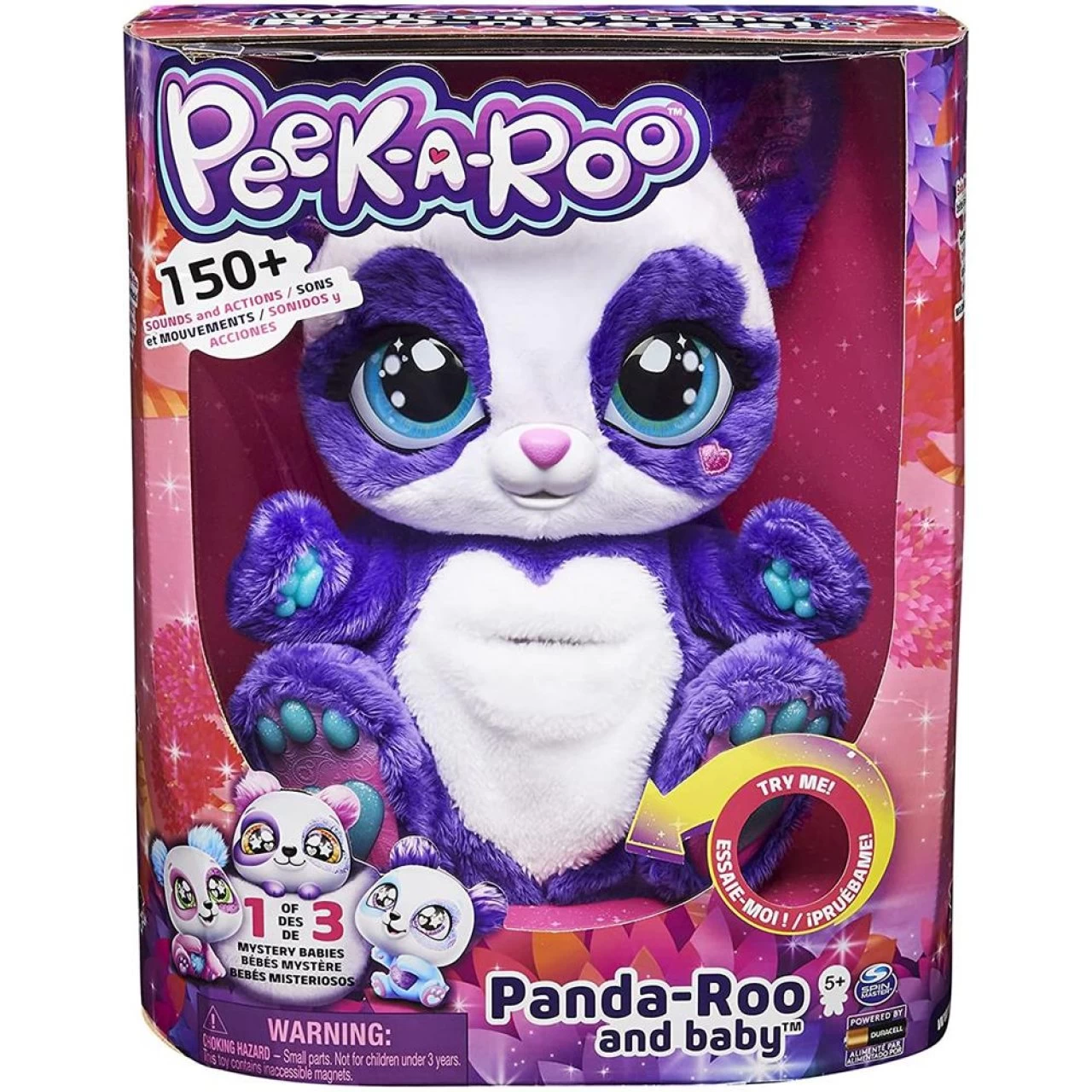 Amigo Peek-a-Roo Mama Panda Lila Mit Baby 30,5 Cm Interaktiver Pandabär 150 Geräusche Sound 3 Amigo Peek-a-Roo Mama Panda Lila Mit Baby 30,5 Cm Interaktiver Pandabär 150 Geräusche Sound – Bild 3