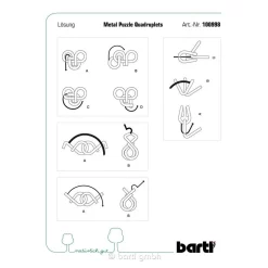 BARTL Metall Puzzle Quadruplets Geschicklichkeitspuzzle 6x4x3 Cm Ab 8 Jahren NEU -Spielzeug Geschäft xbar 100998 4 1280x1280