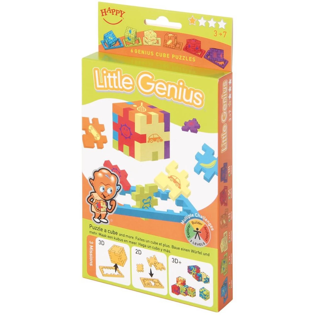 Happy Cube Little Genius 3D-Puzzle 6er-Pack Puzzlewürfel Geduldspiel Für Kleinkinder Ab 3 Jahre 1 Happy Cube Little Genius 3D-Puzzle 6er-Pack Puzzlewürfel Geduldspiel Für Kleinkinder Ab 3 Jahre