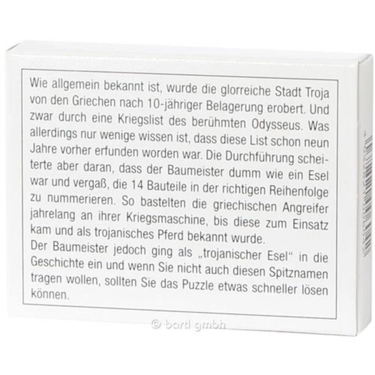 Bartl Puzzle Der Trojanische Esel Holz Natur 14 Teile NEU 2 Bartl Puzzle Der Trojanische Esel Holz Natur 14 Teile NEU – Bild 2