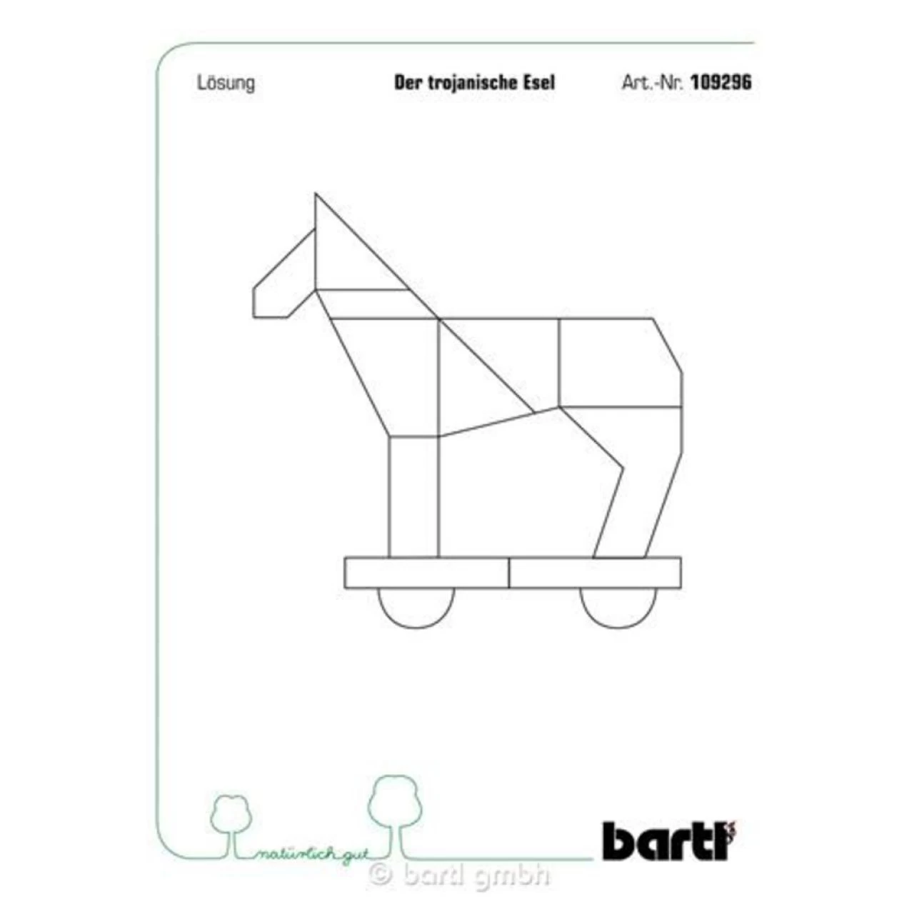 Bartl Puzzle Der Trojanische Esel Holz Natur 14 Teile NEU 4 Bartl Puzzle Der Trojanische Esel Holz Natur 14 Teile NEU – Bild 4