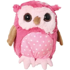 Inware 7780 - Kuscheltier Eule Olbi, Pink, 20 Cm, Schmusetier