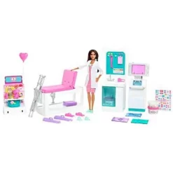 Mattel Barbie Gute Besserung Krankenstation Spielset Arztpuppe 30 Cm Zubehör Modepuppe Spielpuppe