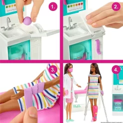Mattel Barbie Gute Besserung Krankenstation Spielset Arztpuppe 30 Cm Zubehör Modepuppe Spielpuppe -Spielzeug Geschäft xbar gtn61 2 1280x1280