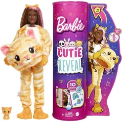 Mattel Barbie Cutie Reveal Puppe Mit Kätzchen-Plüschkostüm Modepuppe Spielpuppe