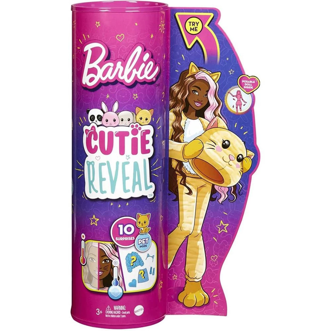 Mattel Barbie Cutie Reveal Puppe Mit Kätzchen-Plüschkostüm Modepuppe Spielpuppe 6 Mattel Barbie Cutie Reveal Puppe Mit Kätzchen-Plüschkostüm Modepuppe Spielpuppe – Bild 6