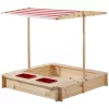 Beluga Sandkasten Mit Wasser-Matsch-Bereich 118cm Und Dach Als Sandkastenabdeckung