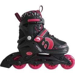 Best Sporting Inline Skates Pink/schwarz Größe 38-41 4fach Größen Verstellbar Rollschuhe Für Kinder