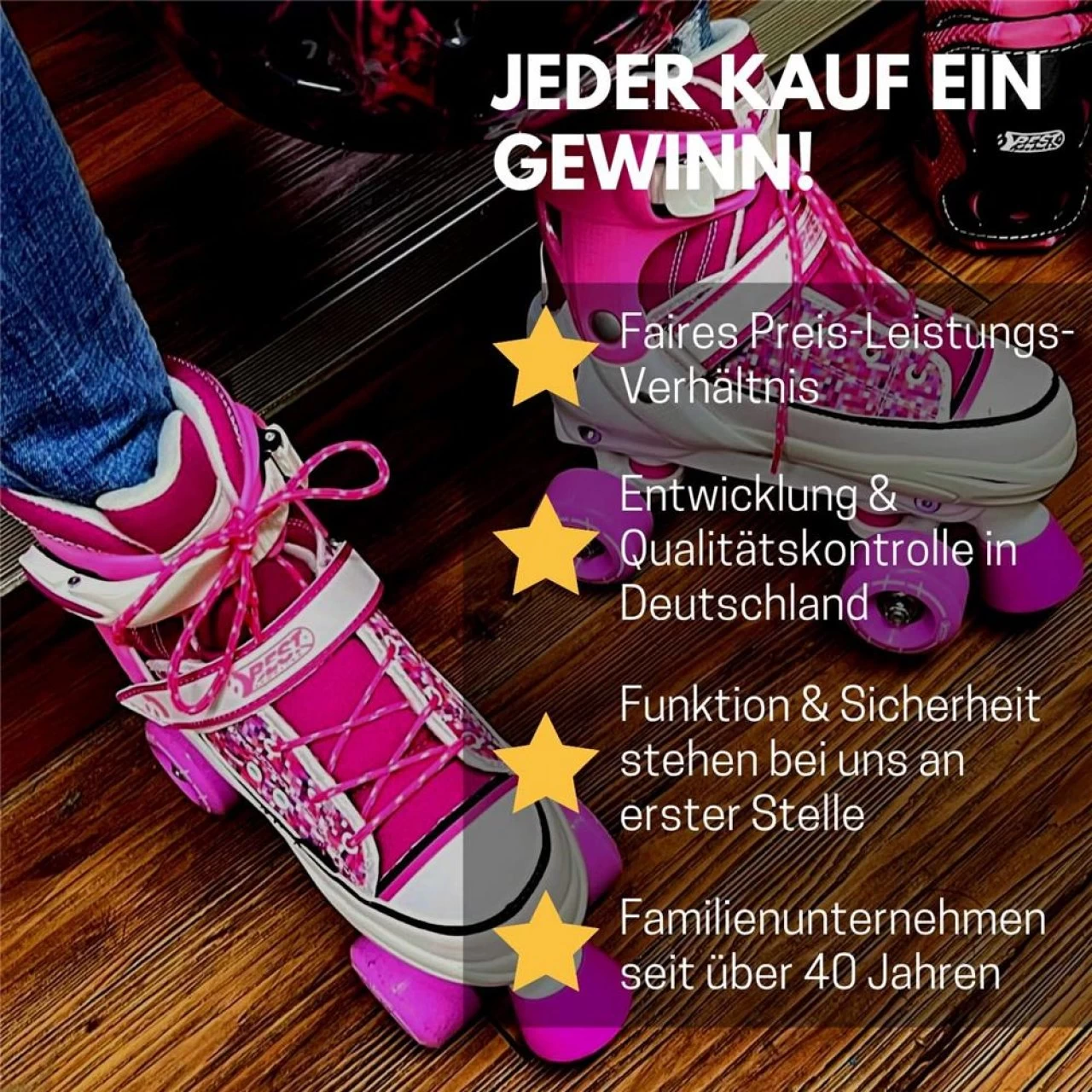 Best Sporting Inline Skates Pink/schwarz Größe 38-41 4fach Größen Verstellbar Rollschuhe Für Kinder 6 Best Sporting Inline Skates Pink/schwarz Größe 38-41 4fach Größen Verstellbar Rollschuhe Für Kinder – Bild 6