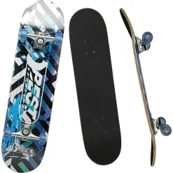 Best Sporting Skateboard Street Blue 78,5 Cm Board 7-fach Holz ABEC 7 PU Rollen Blau