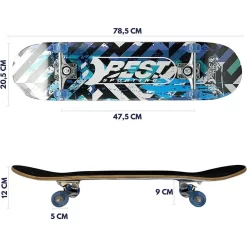 Best Sporting Skateboard Street Blue 78,5 Cm Board 7-fach Holz ABEC 7 PU Rollen Blau -Spielzeug Geschäft xbes 10141832 3 1280x1280