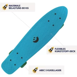 Best Sporting Retro PP Skateboard Für Kinder Blau 57 Cm ABEC 5 Kugellager Vintage-Look -Spielzeug Geschäft xbes 10141833 2 1280x1280
