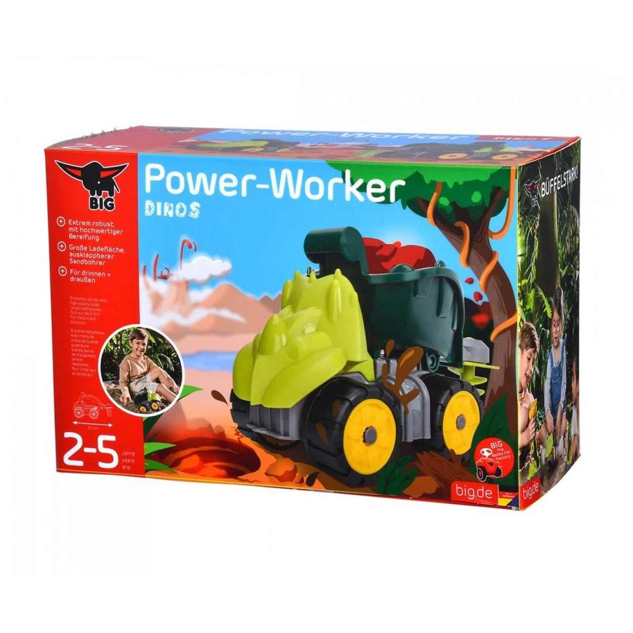 Big Power Worker Minidino Triceratops Kipper Spielzeugauto Fahrzeug 3 Big Power Worker Minidino Triceratops Kipper Spielzeugauto Fahrzeug – Bild 3