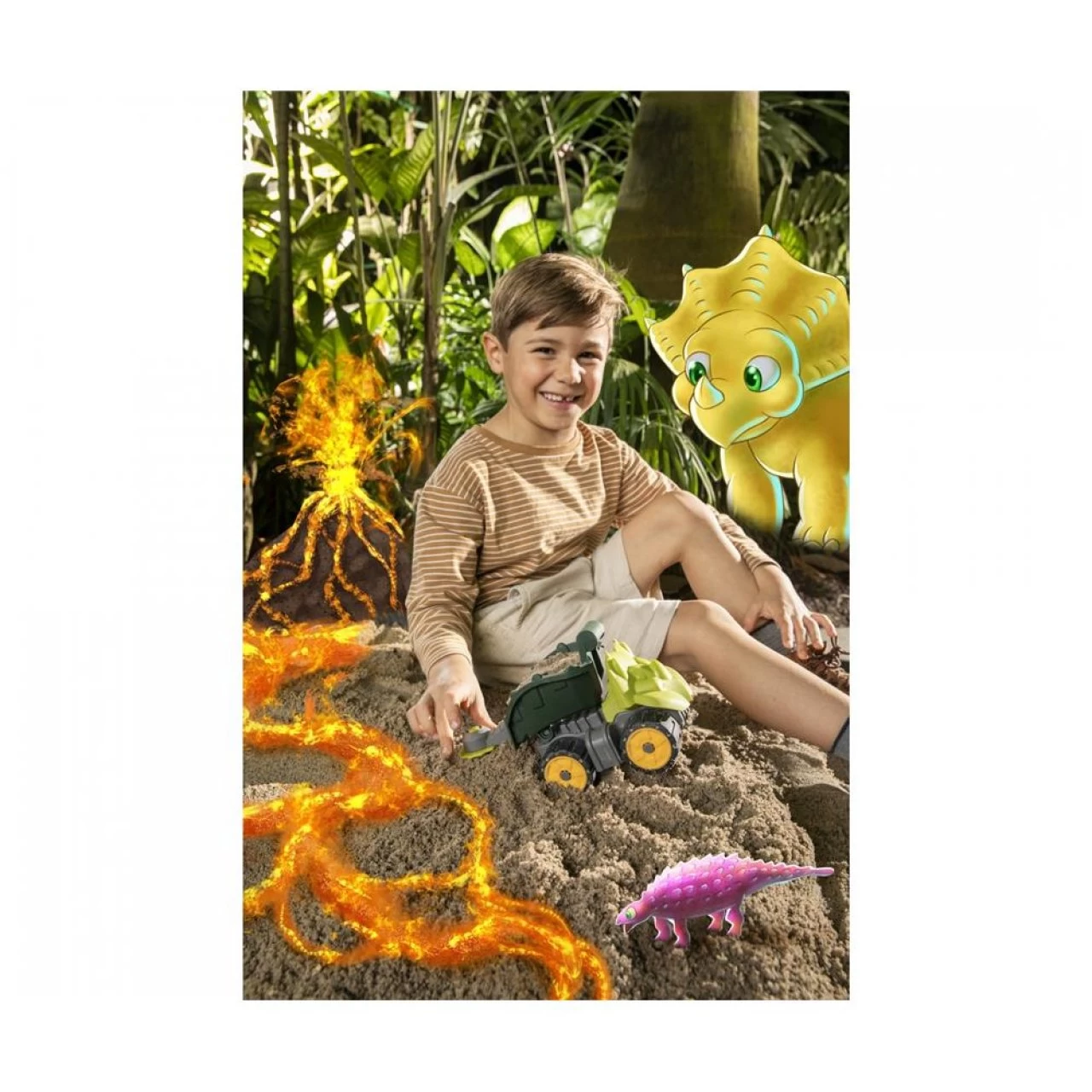 Big Power Worker Minidino Triceratops Kipper Spielzeugauto Fahrzeug 4 Big Power Worker Minidino Triceratops Kipper Spielzeugauto Fahrzeug – Bild 4