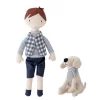 Bloomingville Hilbert Stoffpuppe Mit Hund Spielzeugpuppen Kleinkindspielzeug Dänisches Design