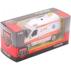 Johntoy Krankenwagen Supersportwagen Mit Licht Und Ton 1:43