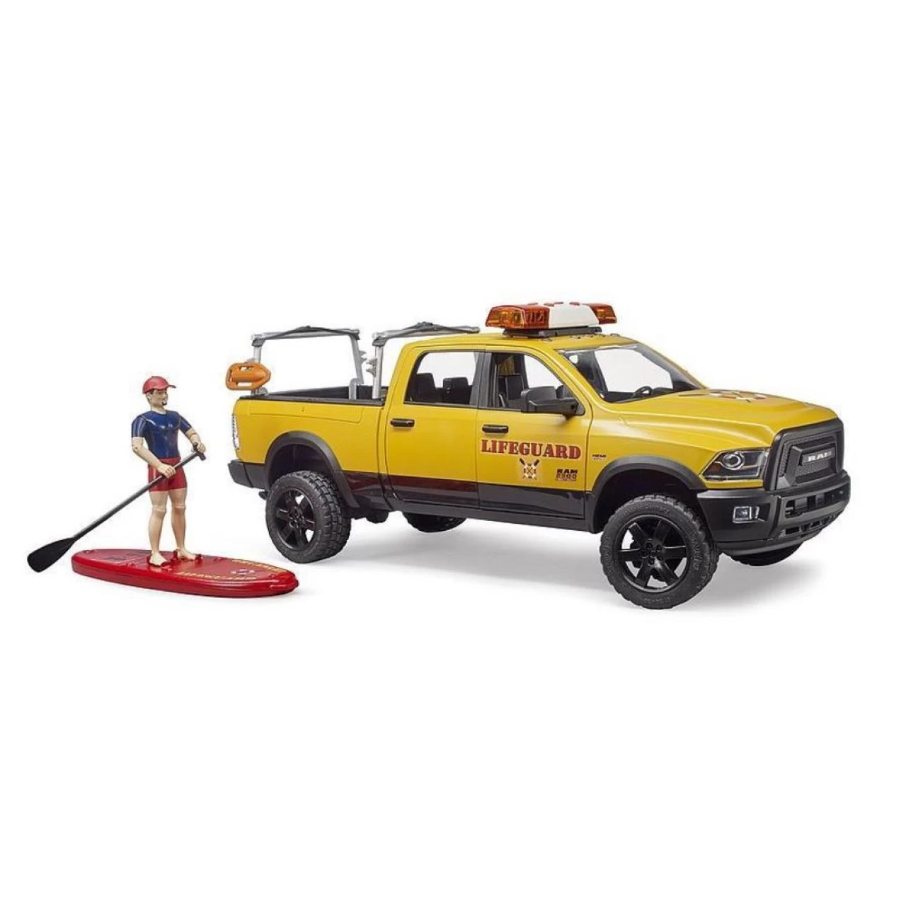 Bruder RAM 2500 Power Wagon Life Guard Einsatzfahrzeug Mit Figur Stand Up Paddle Licht Sound 3 Bruder RAM 2500 Power Wagon Life Guard Einsatzfahrzeug Mit Figur Stand Up Paddle Licht Sound – Bild 3