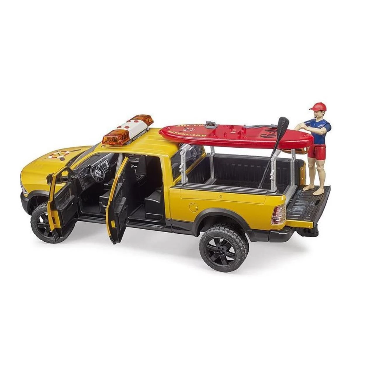 Bruder RAM 2500 Power Wagon Life Guard Einsatzfahrzeug Mit Figur Stand Up Paddle Licht Sound 4 Bruder RAM 2500 Power Wagon Life Guard Einsatzfahrzeug Mit Figur Stand Up Paddle Licht Sound – Bild 4