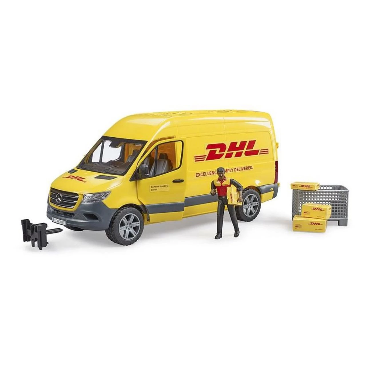 Bruder Mercedes Benz Sprinter DHL Mit Fahrer Gelb 1:16 Spielzeugauto Postauto Paketbote Nutzfahrzeug 1 Bruder Mercedes Benz Sprinter DHL Mit Fahrer Gelb 1:16 Spielzeugauto Postauto Paketbote Nutzfahrzeug