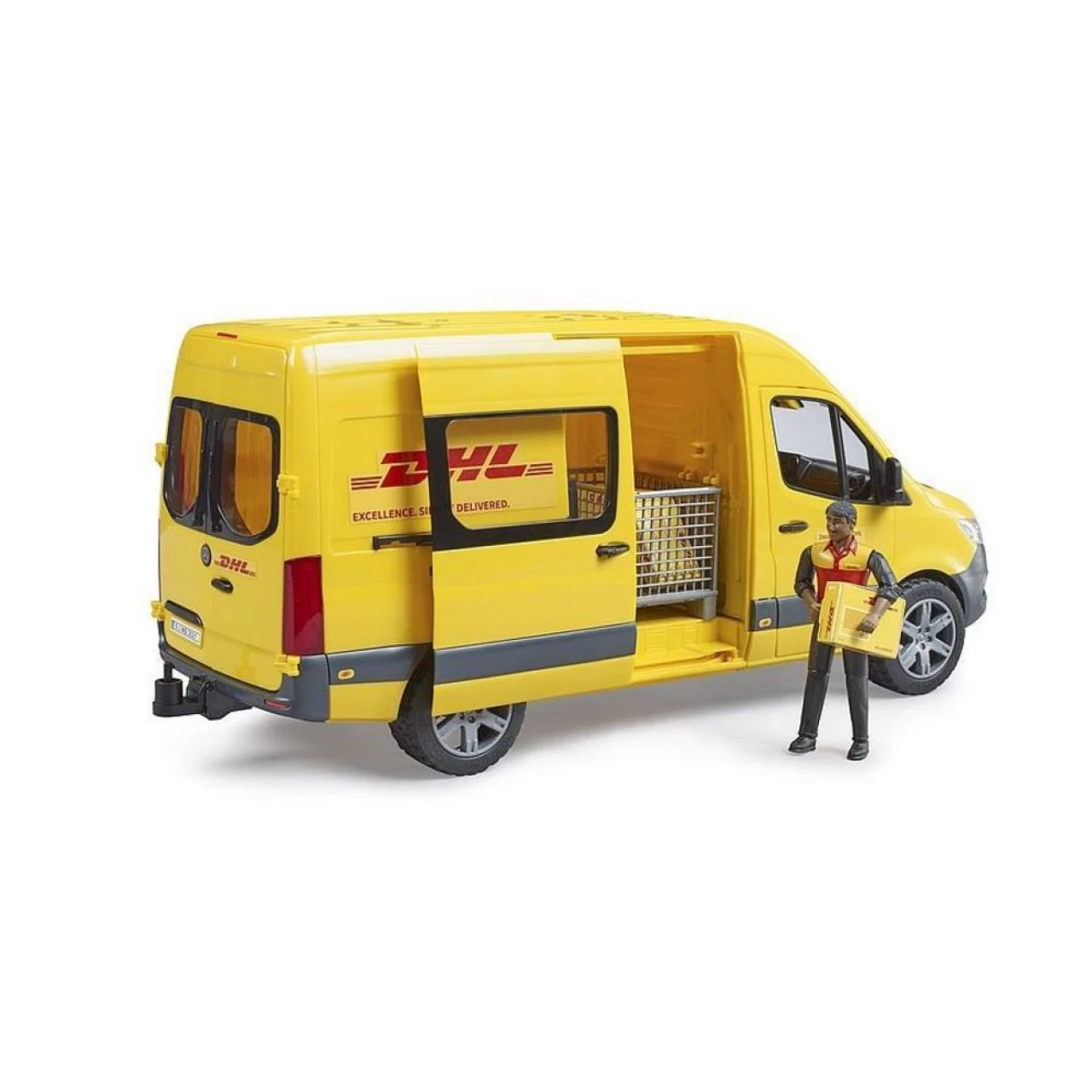 Bruder Mercedes Benz Sprinter DHL Mit Fahrer Gelb 1:16 Spielzeugauto Postauto Paketbote Nutzfahrzeug 2 Bruder Mercedes Benz Sprinter DHL Mit Fahrer Gelb 1:16 Spielzeugauto Postauto Paketbote Nutzfahrzeug – Bild 2