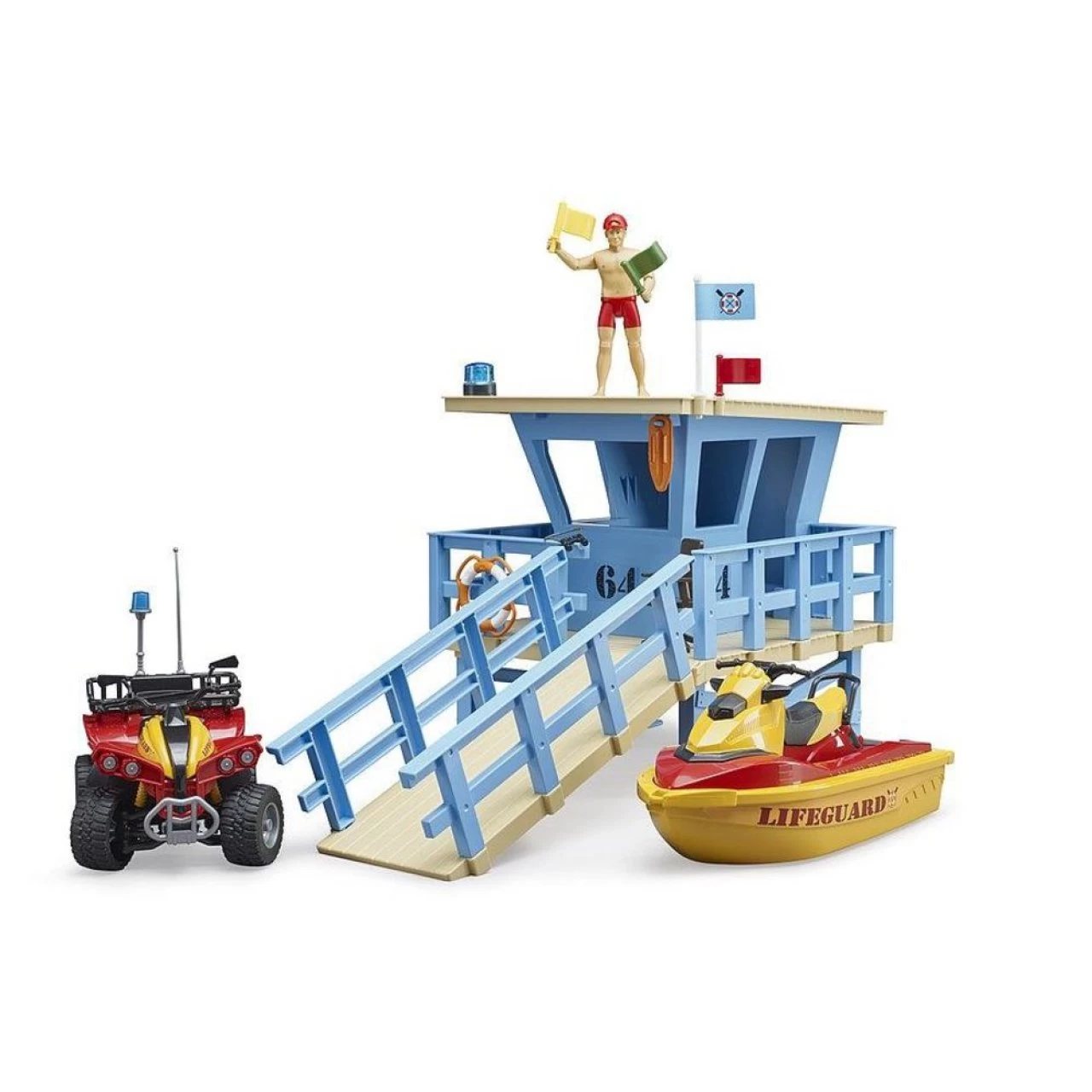 Bruder Bworld Life Guard Station Mit Quad Personal Water Craft Rettungsturm Rettungsschwimmer 1 Bruder Bworld Life Guard Station Mit Quad Personal Water Craft Rettungsturm Rettungsschwimmer