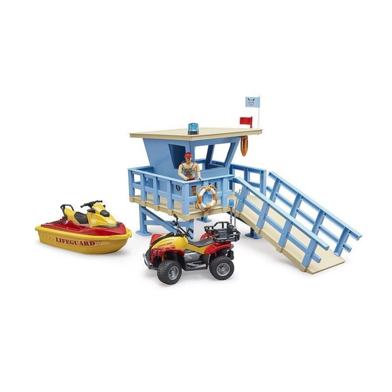 Bruder Bworld Life Guard Station Mit Quad Personal Water Craft Rettungsturm Rettungsschwimmer 2 Bruder Bworld Life Guard Station Mit Quad Personal Water Craft Rettungsturm Rettungsschwimmer – Bild 2
