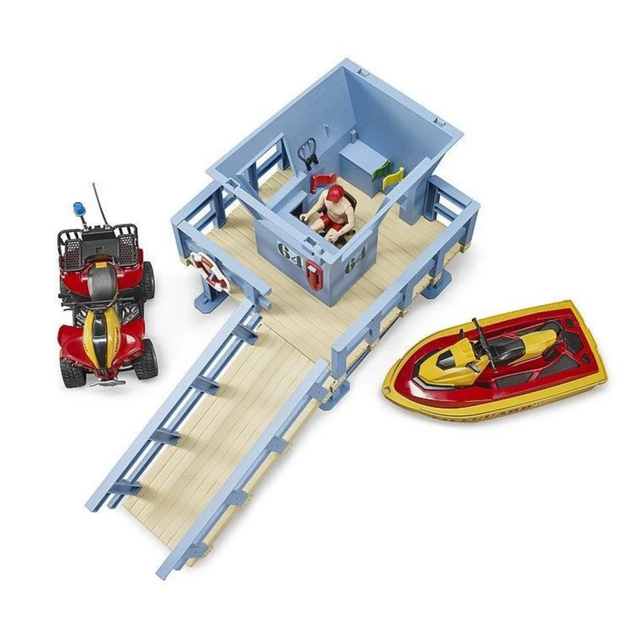 Bruder Bworld Life Guard Station Mit Quad Personal Water Craft Rettungsturm Rettungsschwimmer 4 Bruder Bworld Life Guard Station Mit Quad Personal Water Craft Rettungsturm Rettungsschwimmer – Bild 4