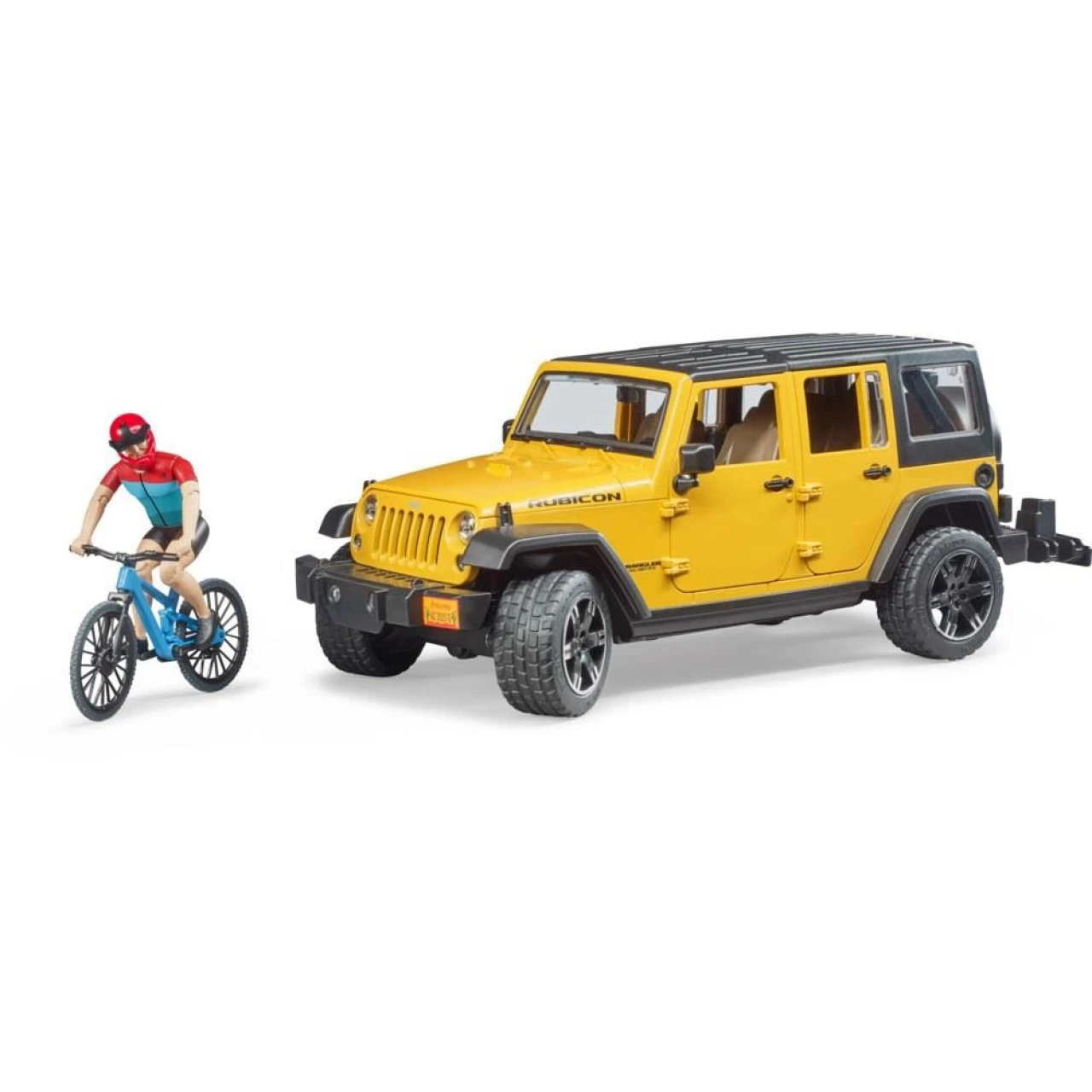 Bruder 02543 - Jeep Wrangler Rubicon Unlimited Mit 1 Mountainbike Und Radfahrer Auto Jungs Spielzeug 1 Bruder 02543 - Jeep Wrangler Rubicon Unlimited Mit 1 Mountainbike Und Radfahrer Auto Jungs Spielzeug