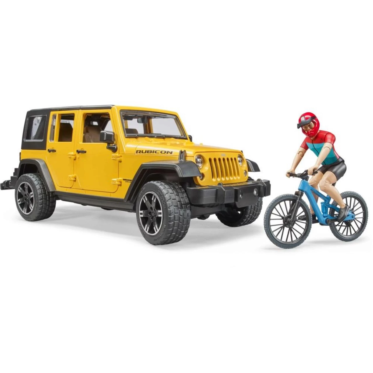 Bruder 02543 - Jeep Wrangler Rubicon Unlimited Mit 1 Mountainbike Und Radfahrer Auto Jungs Spielzeug 2 Bruder 02543 - Jeep Wrangler Rubicon Unlimited Mit 1 Mountainbike Und Radfahrer Auto Jungs Spielzeug – Bild 2