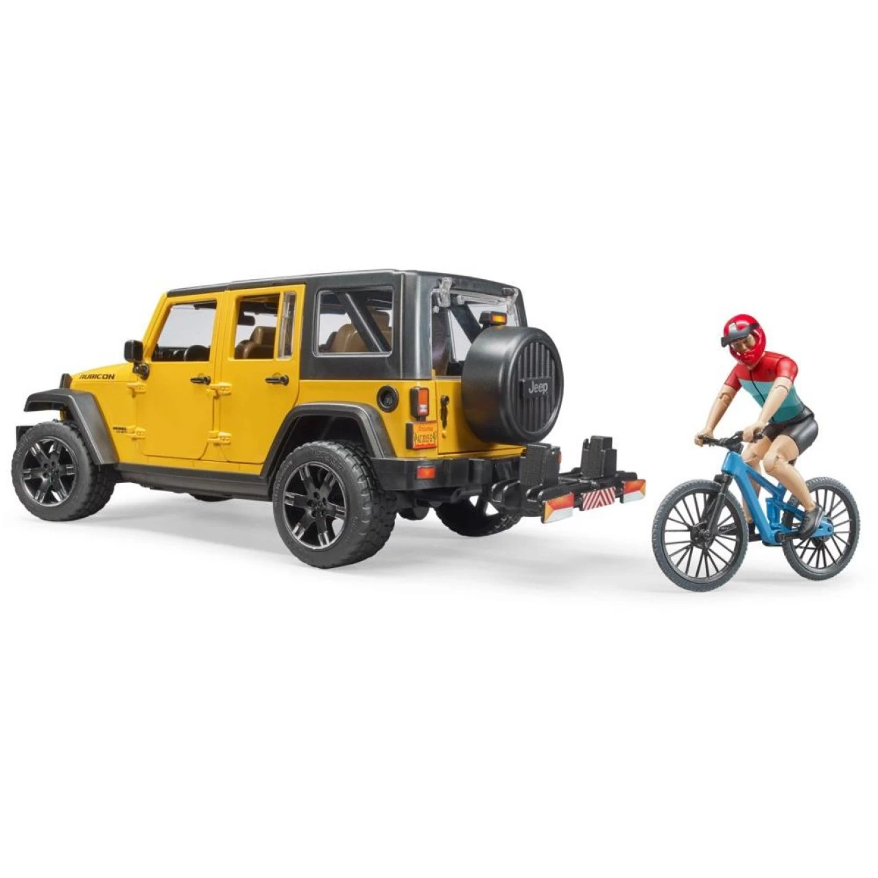 Bruder 02543 - Jeep Wrangler Rubicon Unlimited Mit 1 Mountainbike Und Radfahrer Auto Jungs Spielzeug 3 Bruder 02543 - Jeep Wrangler Rubicon Unlimited Mit 1 Mountainbike Und Radfahrer Auto Jungs Spielzeug – Bild 3