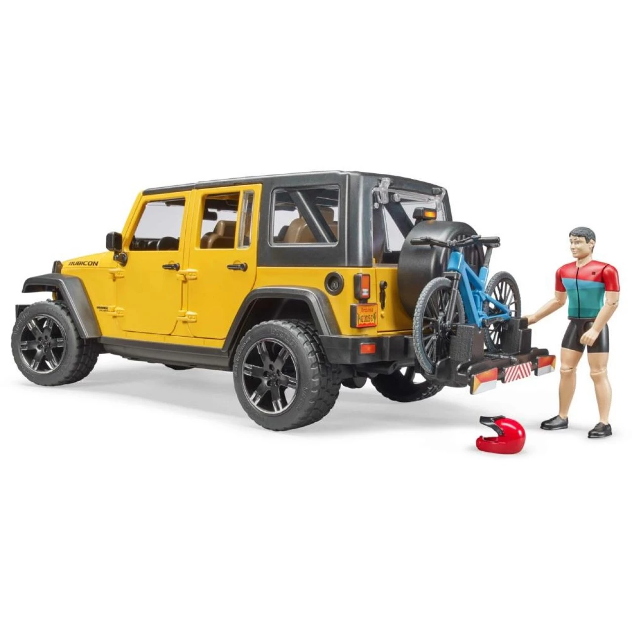 Bruder 02543 - Jeep Wrangler Rubicon Unlimited Mit 1 Mountainbike Und Radfahrer Auto Jungs Spielzeug 4 Bruder 02543 - Jeep Wrangler Rubicon Unlimited Mit 1 Mountainbike Und Radfahrer Auto Jungs Spielzeug – Bild 4