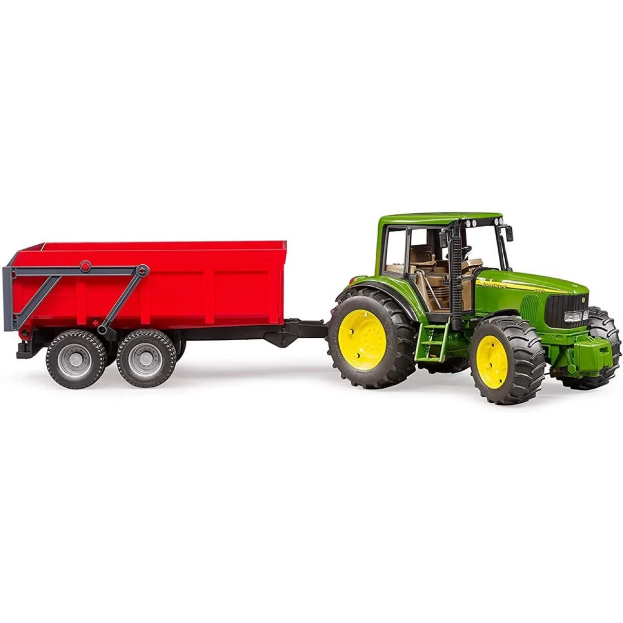 Bruder 02057 - Traktor John Deere 6920 Mit Wannenkippanhänger Anhänger Bauernhof Grün Rot 1 Bruder 02057 - Traktor John Deere 6920 Mit Wannenkippanhänger Anhänger Bauernhof Grün Rot