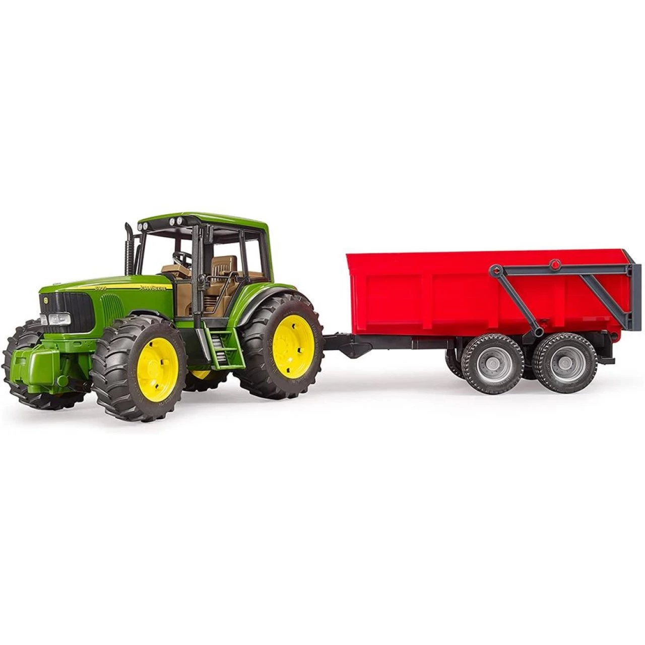 Bruder 02057 - Traktor John Deere 6920 Mit Wannenkippanhänger Anhänger Bauernhof Grün Rot 3 Bruder 02057 - Traktor John Deere 6920 Mit Wannenkippanhänger Anhänger Bauernhof Grün Rot – Bild 3