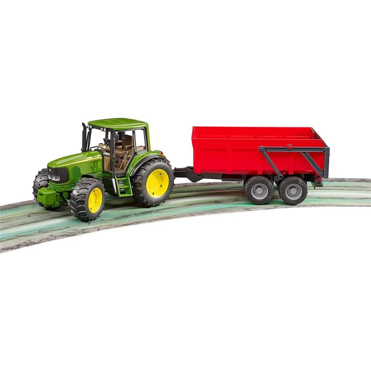 Bruder 02057 - Traktor John Deere 6920 Mit Wannenkippanhänger Anhänger Bauernhof Grün Rot 6 Bruder 02057 - Traktor John Deere 6920 Mit Wannenkippanhänger Anhänger Bauernhof Grün Rot – Bild 6
