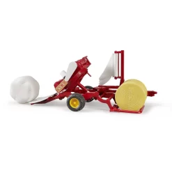 Bruder 02122 - Ballenwickler Mit Ockerbraunem Und Weissen Rundballen Traktor Spielzeug Landwirtschaft -Spielzeug Geschäft xbru 2122 2 1280x1280