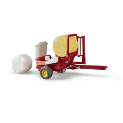 Bruder 02122 - Ballenwickler Mit Ockerbraunem Und Weissen Rundballen Traktor Spielzeug Landwirtschaft -Spielzeug Geschäft xbru 2122 3 1280x1280