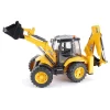 Bruder 02454 JCB 5CX Eco Baggerlader Gelb Spielzeugauto Baufahrzeug Baustelle Baustellenfahrzeug Bauauto Für Drinnen Und Draußen Geeignet Maßstab 1:16