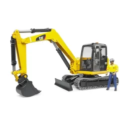Bruder 02466 - Cat® Minibagger Mit Bauarbeiter Baufahrzeug Für Drinnen Und Draußen -Spielzeug Geschäft xbru 2466 3 1280x1280