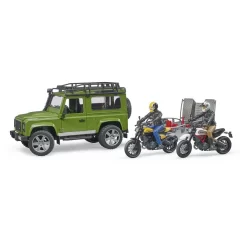 Bruder 02589 Land Rover Defender Mit Anhänger, Scrambler Ducati Full Throttle Und Fahrer -Spielzeug Geschäft xbru 2589 4 1280x1280