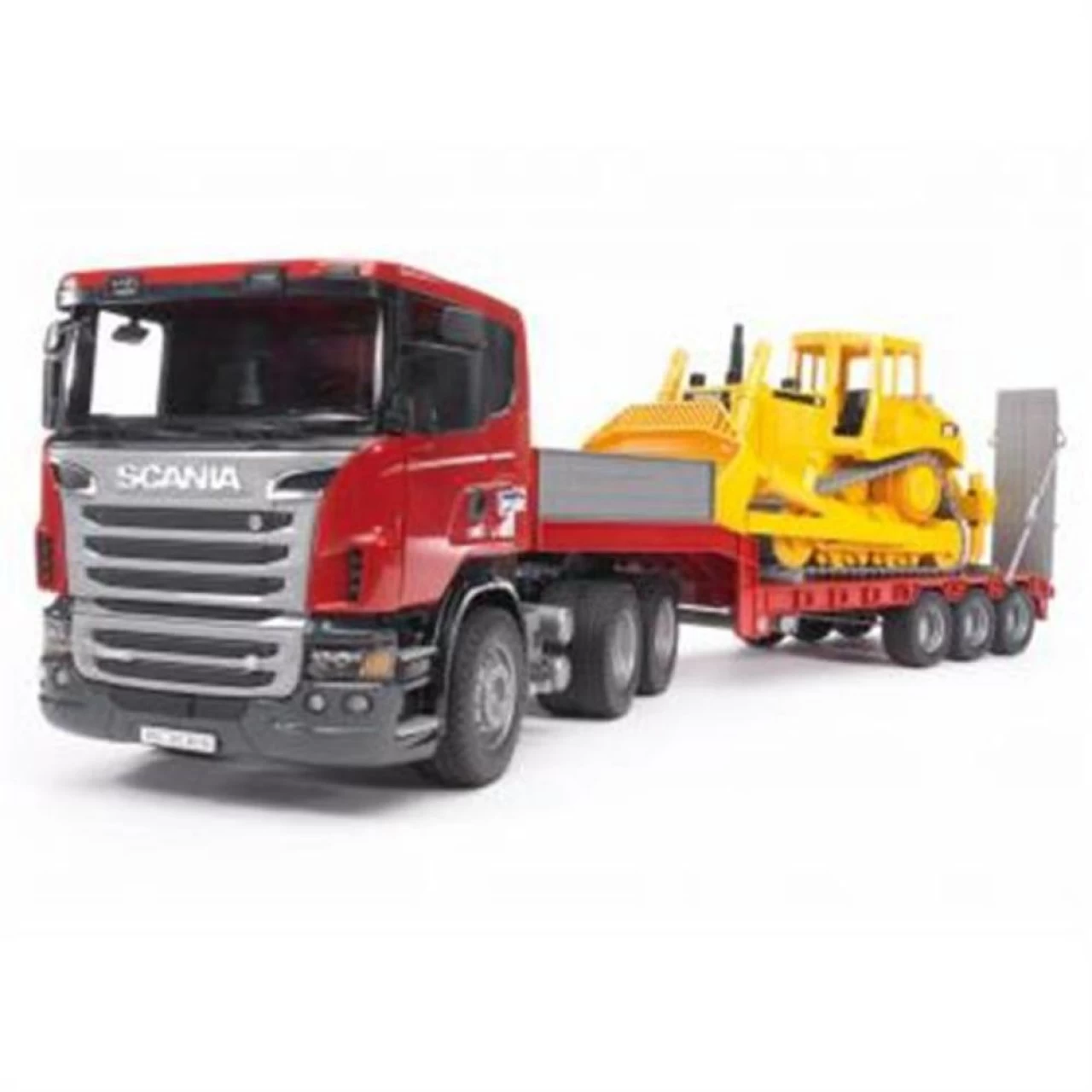 Bruder 03555 - Scania R-Serie LKW Mit Tieflader Und Cat Bulldozer 1 Bruder 03555 - Scania R-Serie LKW Mit Tieflader Und Cat Bulldozer
