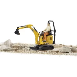 Bruder 62002 - JCB Mikrobagger 8010 CTS Mit Bauarbeiter -Spielzeug Geschäft xbru 62002 3 1280x1280