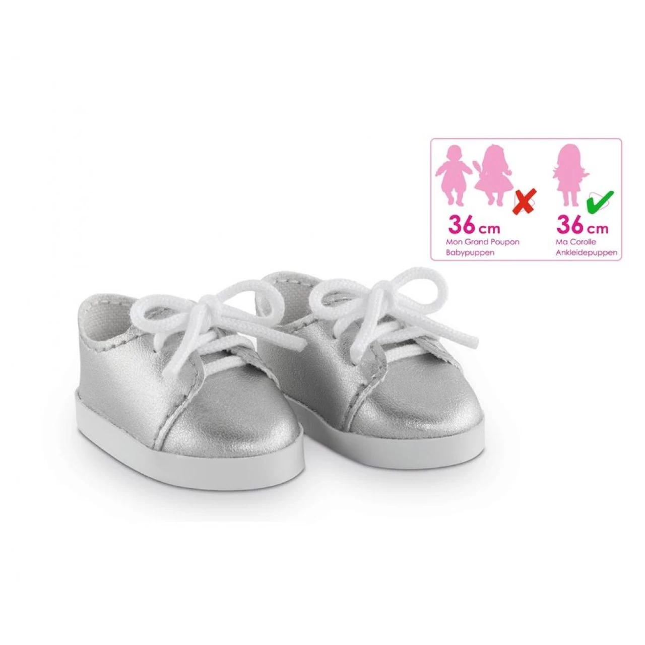 Corolle Puppenkleidung Silberne Schuhe Für 36 Cm Ankleidepuppen 2 Corolle Puppenkleidung Silberne Schuhe Für 36 Cm Ankleidepuppen – Bild 2