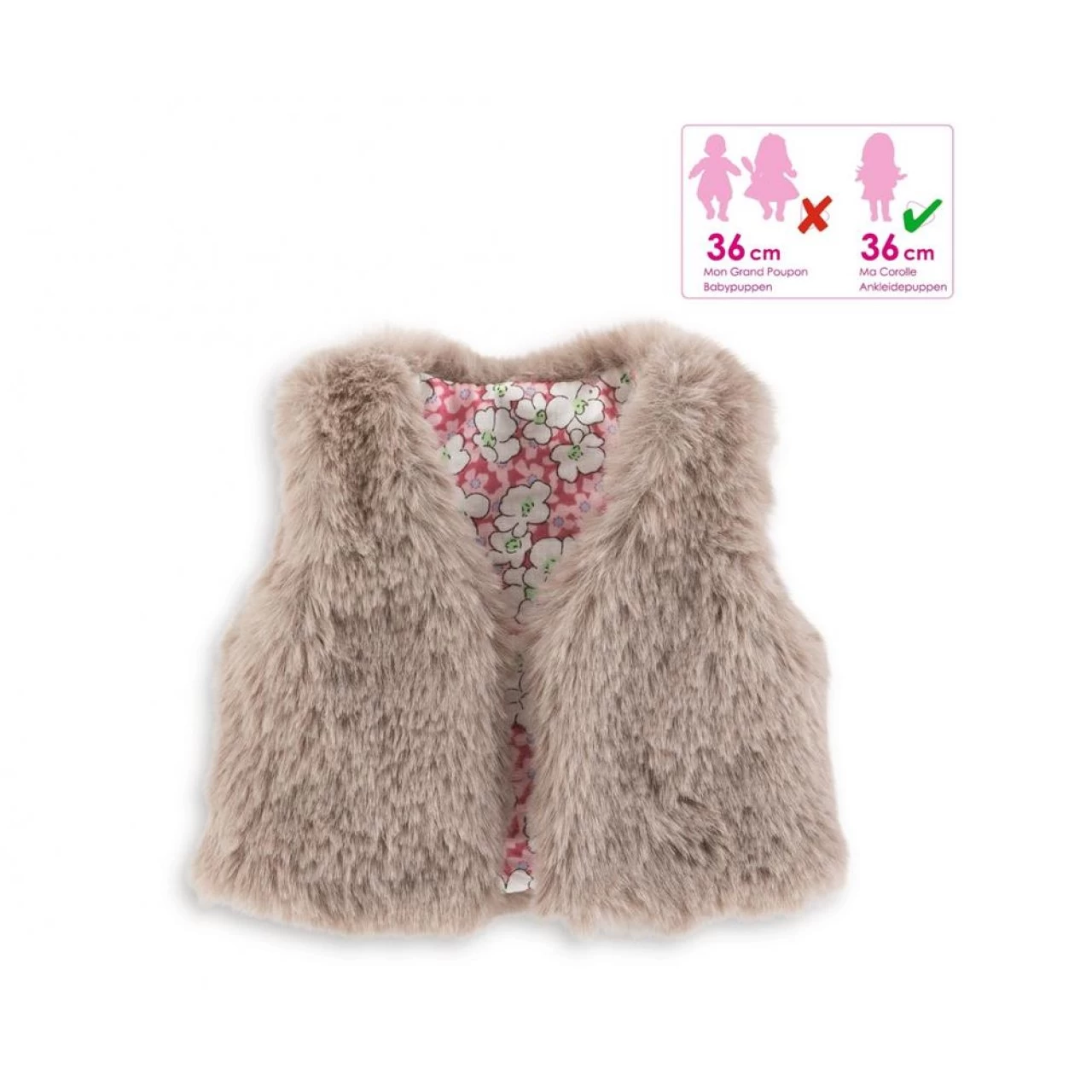 Corolle Puppenkleidung Fellweste Für 36 Cm Ankleidepuppen 2 Corolle Puppenkleidung Fellweste Für 36 Cm Ankleidepuppen – Bild 2