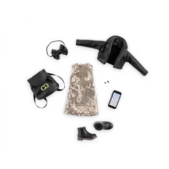 Corolle Girls Zubehörset Party Trendy Gold-schwarzes Partyoutfit Für 28cm Corolle Girls Puppen