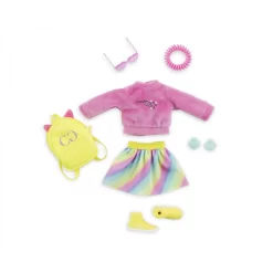 Corolle Girls Zubehörset Regenbogen Farbenfrohes 7-teiliges Kleidungsset Für 28cm Corolle Girls Puppen