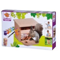 Eichhorn Futterhaus 17 X 18 X 15 Cm Holz Zum Zusammenbauen Bemalen Für Eichhörnchen
