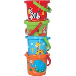 Gowi Sandeimer Tiermotiven 18cm Ø Sort. Eimer Für Sandkasten NEU