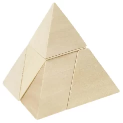 Goki Puzzle, Dreiseitige Pyramide Ab 3 Jahren Holz 5 Teile 7,5x7,5 Cm NEU