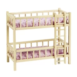Goki Puppen- Etagenbett Mit Leiter 59,5 Cm Holz Doppelstockbett